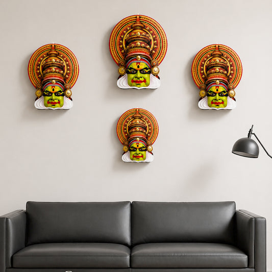 Kathakali Wall Hanging (Laminated on Mahogany Wood)