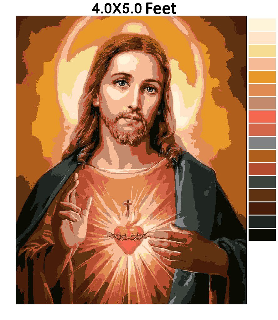 Hand crafted NW wool Tapestry - The Sacred Heart
