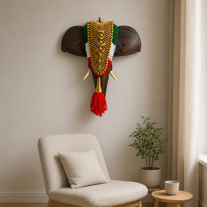 Elephant Head with Nettipattam Rosewood