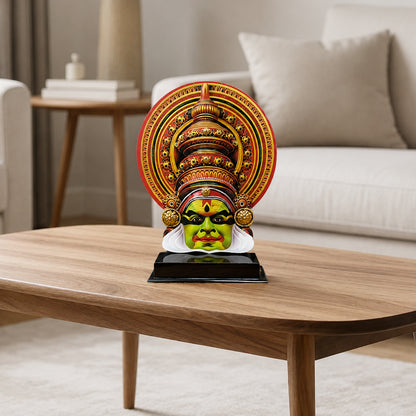 Kathakali Table Top (Laminated on Mahogany Wood)