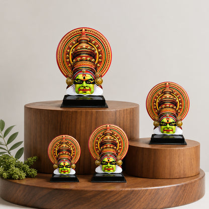 Kathakali Table Top (Laminated on Mahogany Wood)