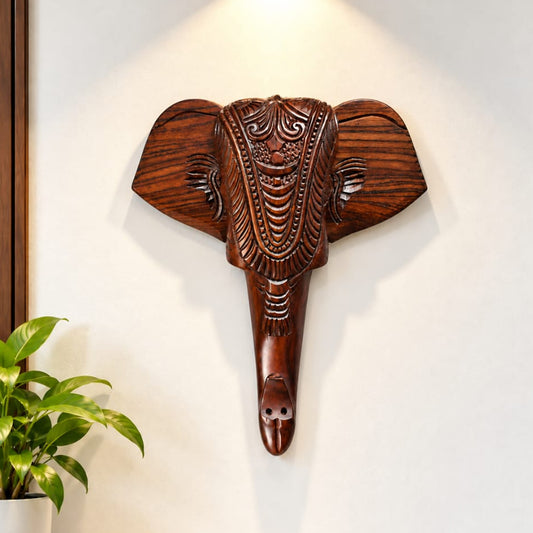 Carved Elephant Head  - Premium Rosewood