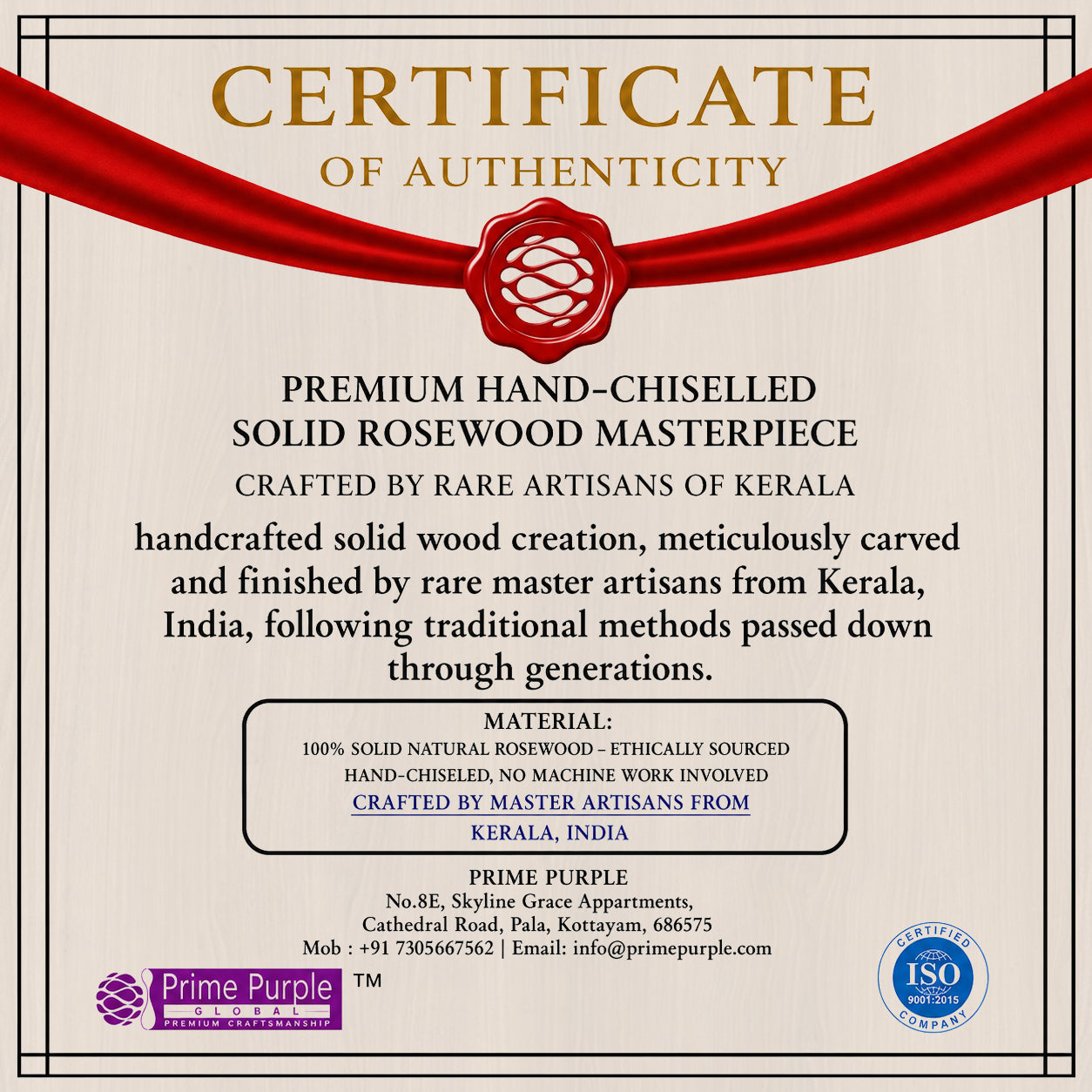 Elephant in Rose Wood