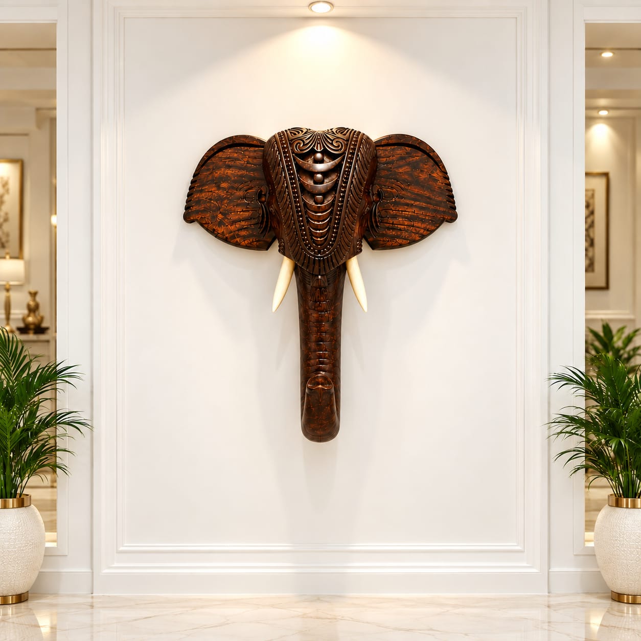 Carved Elephant Head  - Premium Rosewood