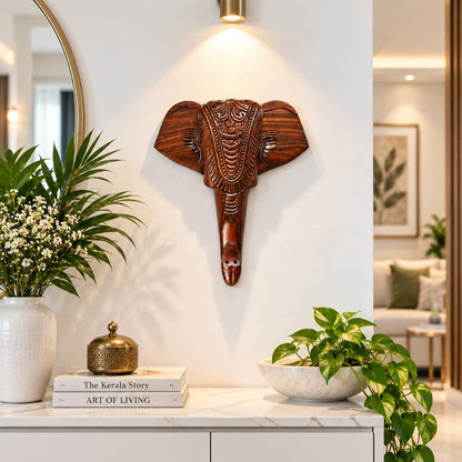 Carved Elephant Head  - Premium Rosewood