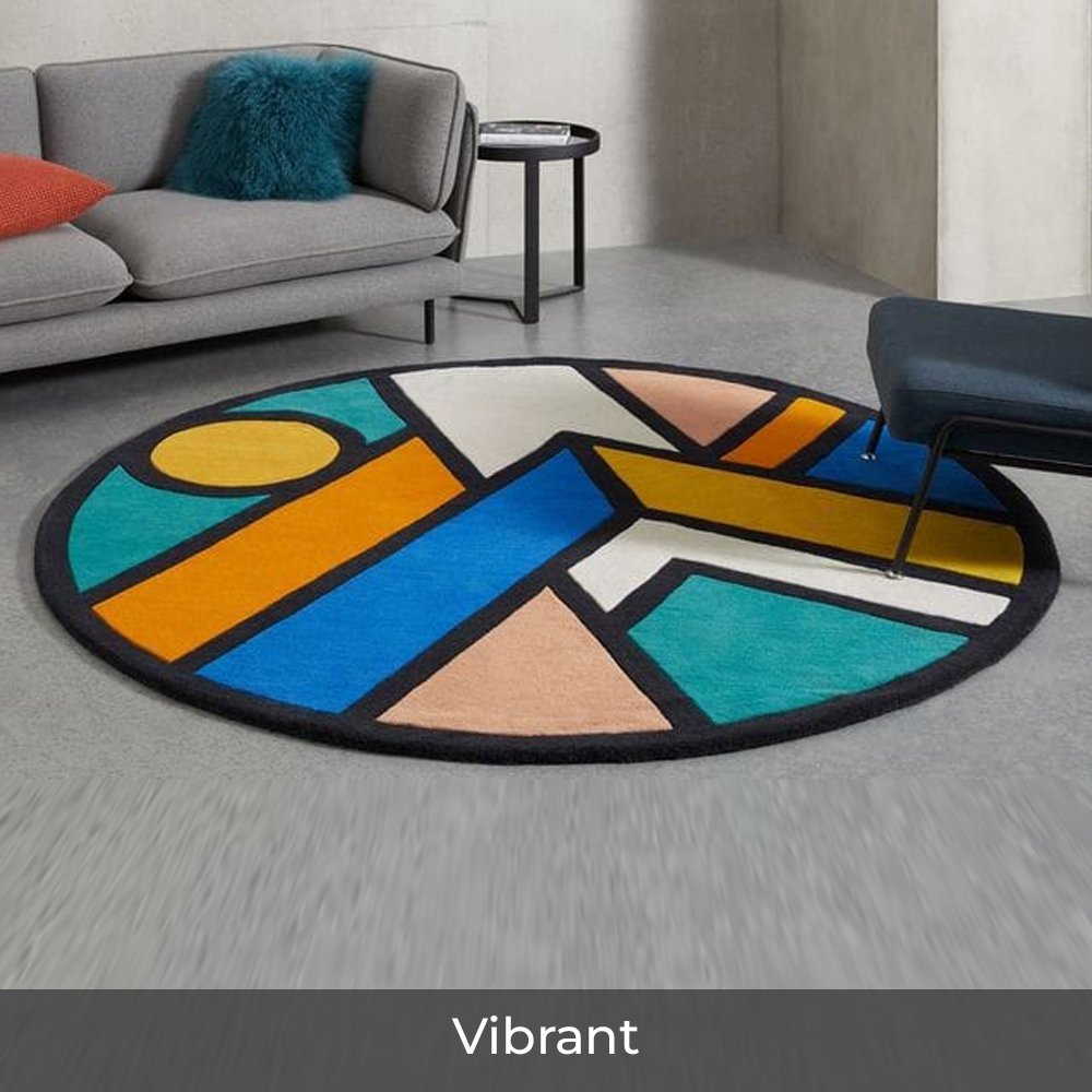 Celestial Round - Custom made Hand Tufted Premium New Zealand Wool Carpet - 9 x 9 ft, Vibrant