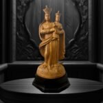 Divine Mother Mary & Baby Jesus – Handcrafted in White Wood (18 inches)