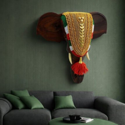 Elephant Head with Nettipattam Rosewood
